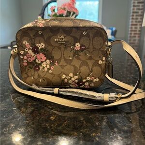 Coach Brown Floral Crossbody Bag